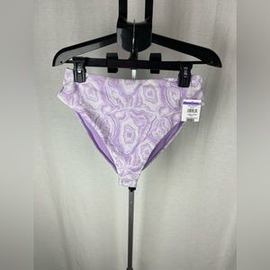 Topshop Purple Marbled High Waist Bikini Bottoms Size 12 NWT